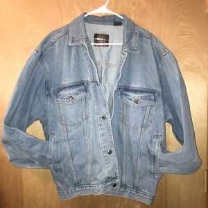 Men’s Bugle Boy Vintage Trucker Denim Jean Jacket Sz Large